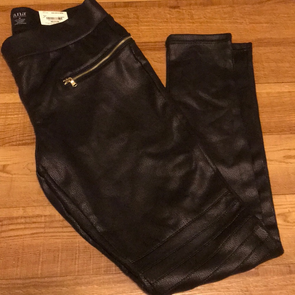 Brand new. Never worn pants type leggings. Leather